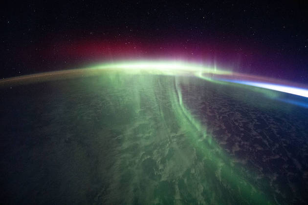 Aurora austral entre a Antártida e a Austrália, Ano Internacional da  Astronomia