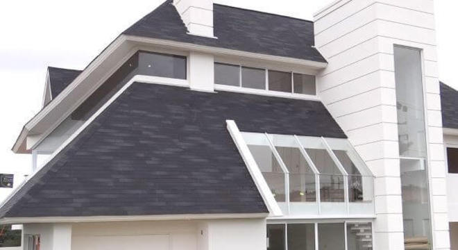 telhado shingle cinza