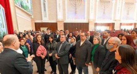 Bispo Eduardo Bravo recebeu autoridades judiciais