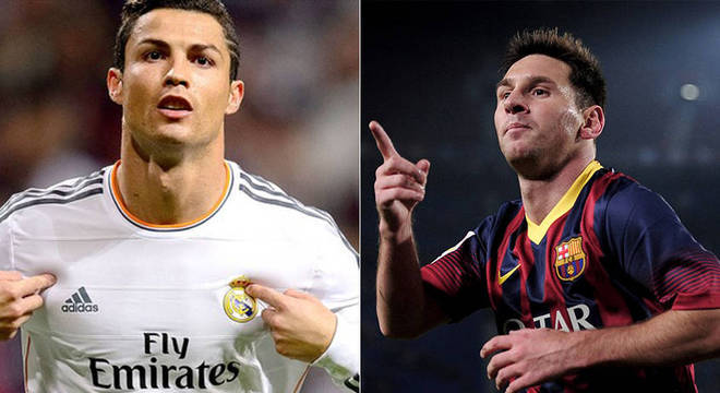 Temporada 2013/2014 - Cristiano Ronaldo (Real Madrid) 47 jogos oficiais e 51 gols x Messi (Barcelona) 46 jogos oficiais e 41 gols