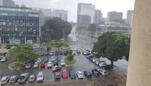 Vídeo: região central de Brasília tem temporal com granizo e ventania  
