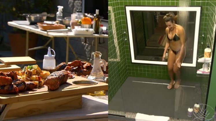 Vamos
falar sério, quem resiste a um churrasquinho completo, com farofa e cerveja?
Thiago e Kelly, que foram bem no Desafio dos Peixes, ganharam esse mimo e cada um ainda pôde levar três pessoas consigo. Mas Glauco teve que
escolher: passar vontade ou ir de churrasco temperado com consequência! Claro
que ele optou pela fartura, mas logo depois a Casa Verde ficou 24 horas sem água
quente, o que fez com que a galera tivesse que inventar formas de driblar o
gelo na hora do banho