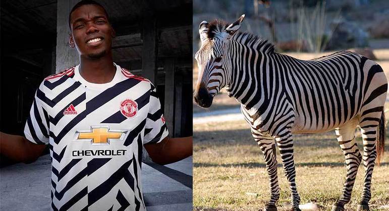 Terceiro uniforme do Manchester United, listrado em preto e branco, foi comparado a zebra (Setembro/2020).