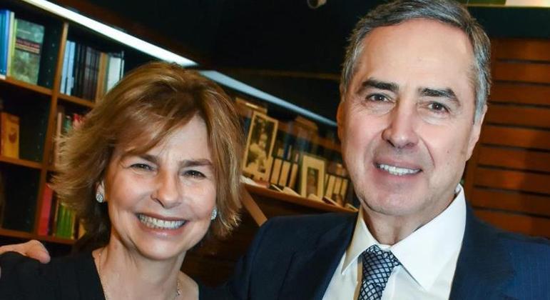 Tereza Barroso e o esposo, o ministro Luís Roberto Barroso, do Supremo Tribunal Federal