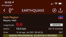 Terremotos de grande magnitude atingem a região oeste do Haiti