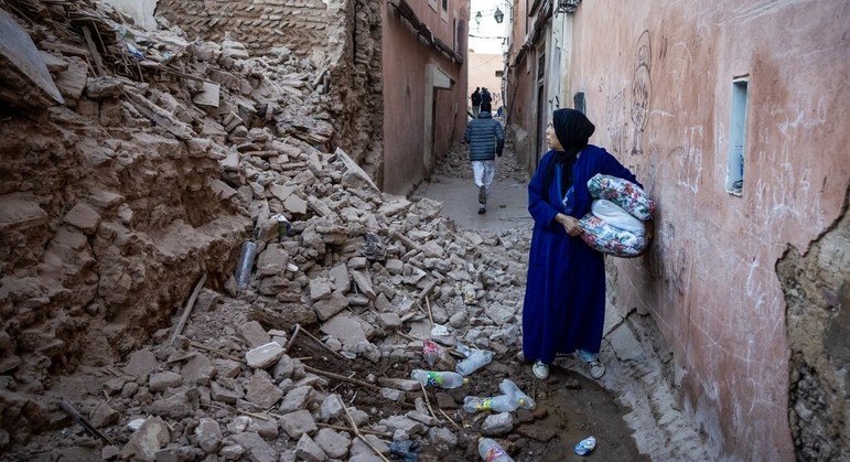 O epicentro do terremoto ocorreu a 71 km da cidade turística de Marrakech, conforme o Ministério do Interior