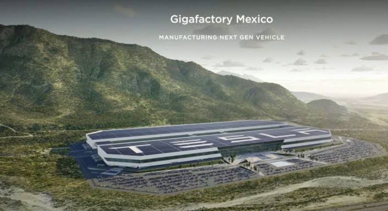Projeção da fábrica no norte do México
