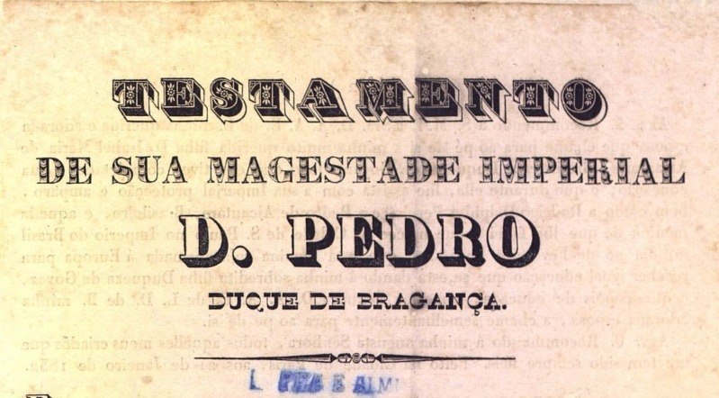 Testamento de dom Pedro 1º é o documento mais procurado na biblioteca do STF