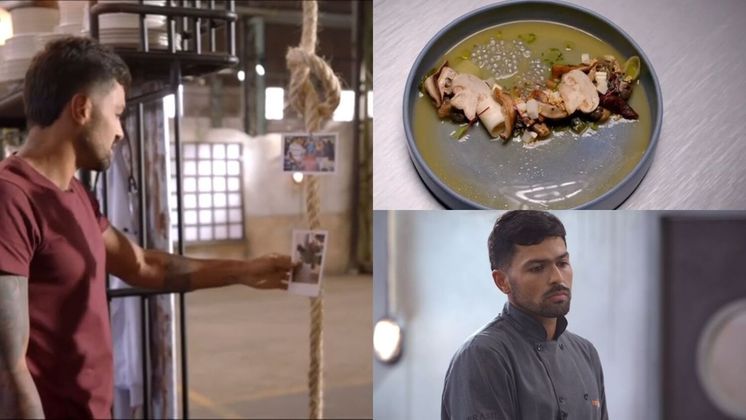 O carioca Rubens Gonçalo apresentou a sua receita por último: tucupi com cogumelos. Emmanuel gostou do prato vegetariano, mas Felipe, não: 