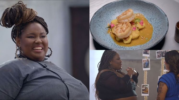 A paulista Nanda Crioula fez um nhoque de mandioquinha com creme de moqueca e castanhas! Os jurados gostaram da mistura de sabores, apesar dela ter carregado um pouquinho no sal: 
