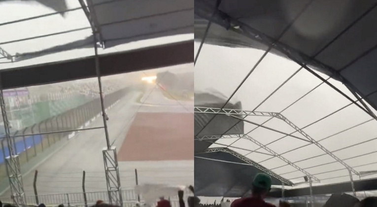A tempestade que atingiu o Autódromo de Interlagos no primeiro dia de treinos do Grande Prêmio de São Paulo de Fórmula 1 causou avarias na estrutura das arquibancadas e transtorno aos fãs de automobilismo. O Corpo de Bombeiros foi acionado. Não há informações sobre feridos