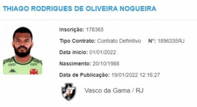Thiago Rodrigues - Vasco