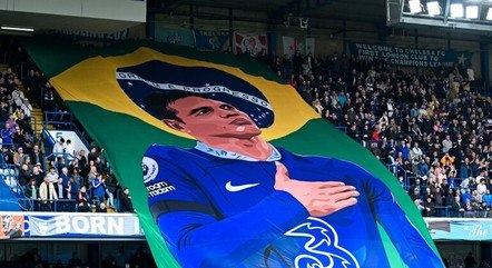 Bandeira em homenagem a Thiago Silva
