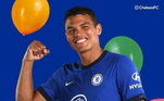 Equipe atual de Thiago Silva, o Chelsea desejou feliz aniversario para o brasileiro com uma publicação com balõesVeja mais: Alvo do Santos, Robinho é mais um craque acusado de estupro