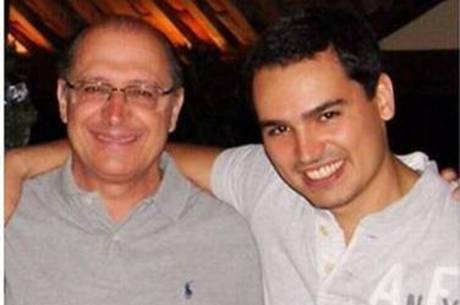 Thomaz com o pai Geraldo Alckmin (PSDB)