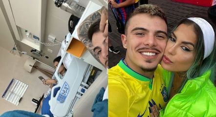 Thomaz Costa acompanha Tati Zaqui no hospital