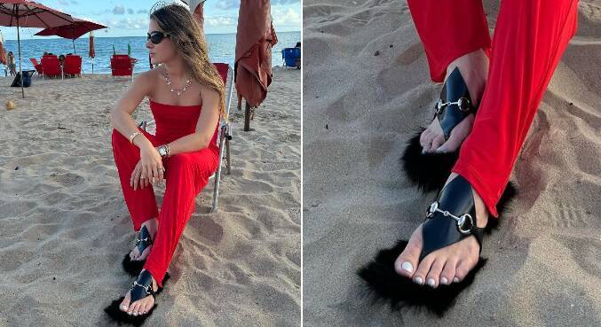 Sandálias de grife de Thyane Dantas custam em torno de R$ 4.500