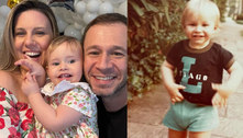 Tiago Leifert e filha chocam com semelhança: 'Nove meses para sair a xerox do pai'