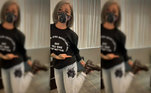 'Aqui está meu look do dia', ironizou a influenciadora
