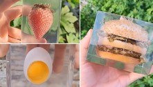 Este tiktoker acompanha há meses alimentos mergulhados em resina
