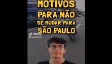 Tiktoker viraliza ao citar motivos para as pessoas não se mudarem para São Paulo 