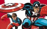 Capitão América e Bucky Barnes na minissérie Capitão América: Branco