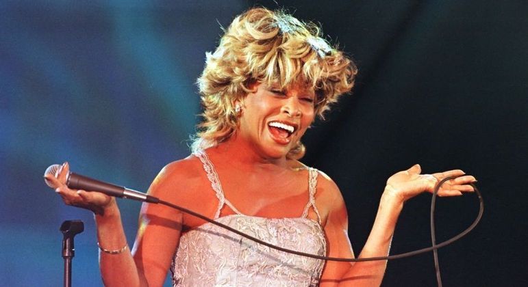 Tina Turner num show em São Francisco, em 1997