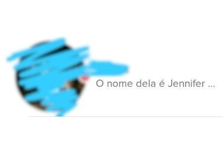 Mensagem que a jovem caxiense recebeu no Tinder