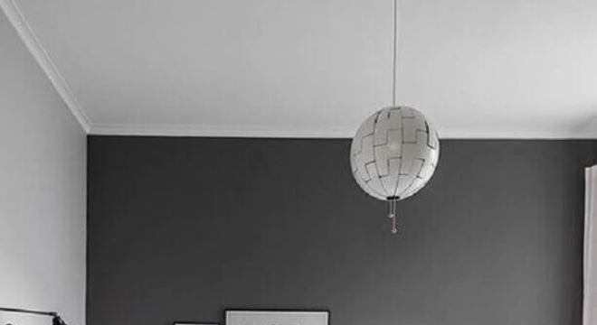 tinta cinza parede para quarto de casal minimalista 