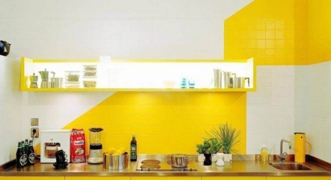 Tinta para azulejo de cozinha amarela