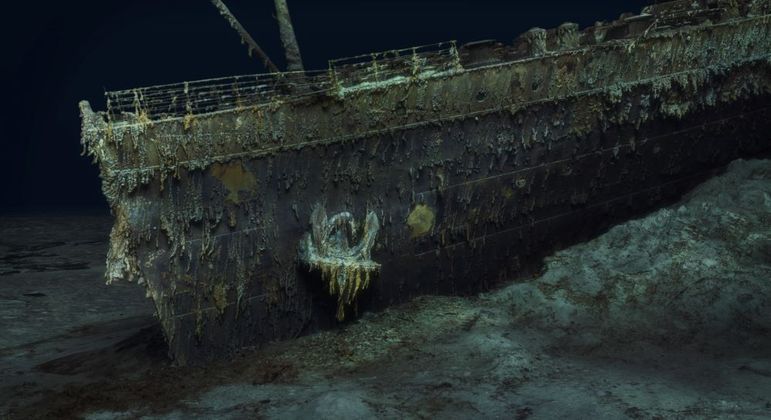 O Titanic repousa a 3.800 metros no fundo do oceano