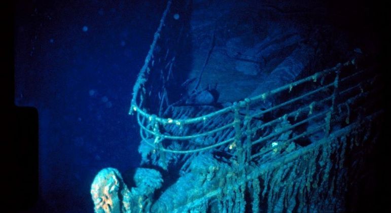 Titanic em seu eterno repouso no fundo do mar