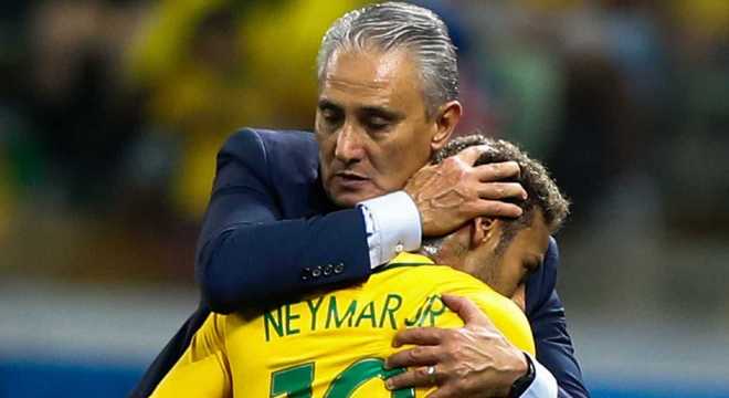 Neymar sempre teve o amparo de Tite. Em qualquer situação