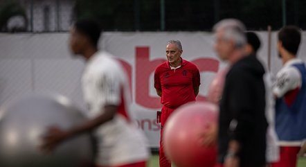 Tite em treino pelo Flamengo