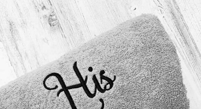 toalha de banho bordada para presente de casamento