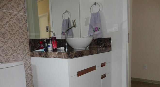 toalha de lavabo - lavabo com cuba redonda 