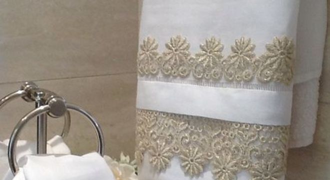 toalha de lavabo - toalha de rosto com linho 