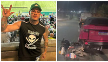 Influenciador Toguro se envolve em acidente de carro no Rio, e motociclista morre após colisão