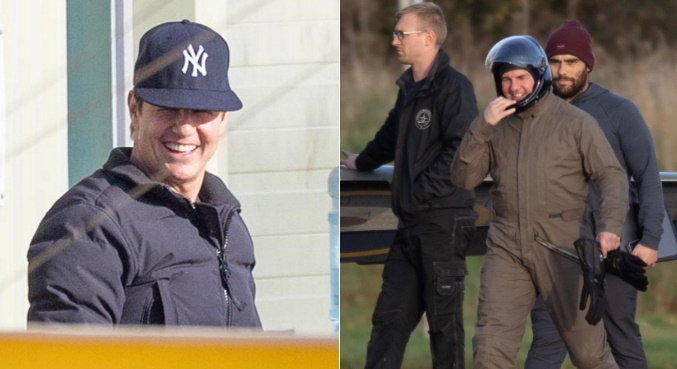 No Reino Unido, Tom Cruise grava cenas do novo filme de 'Missão: Impossível'

