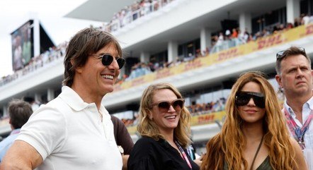 Tom Cruise e Shakira se encontraram no GP de Miami