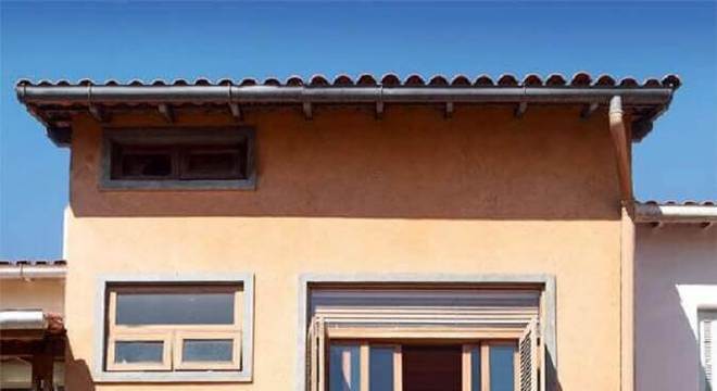 tons terrosos em cores de casas