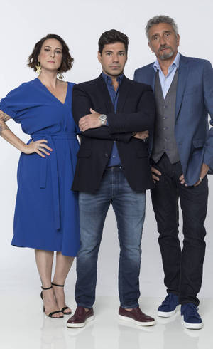 Felipe Bronze, Ailin Aleixo e Emmanuel Bassoleil