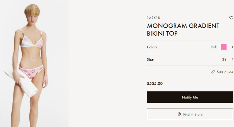 Shop Louis Vuitton MONOGRAM Monogram Gradient Bikini Top (1A9X1U