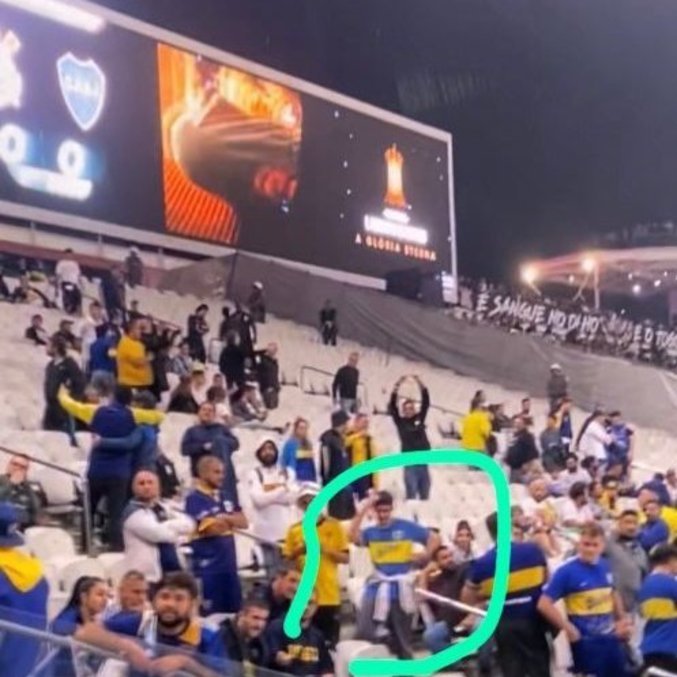 Imagem que circula nas redes sociais mostra torcedor imitando macaco