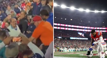 Briga aconteceu durante a partida do Patriots contra o Miami Dolphins