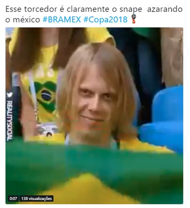 Torcedor com olhar assustador rende memes em jogo do Brasil