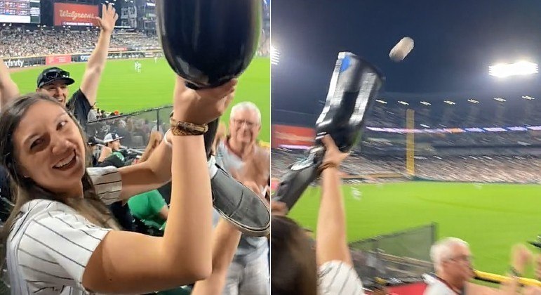 Torcedora usou prótese de perna da amiga para pegar bola de beisebol
