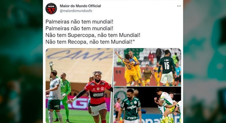 Novas versões? Rivais criam adaptações para música “O Palmeiras não tem  Mundial” - Esportes - R7 Lance