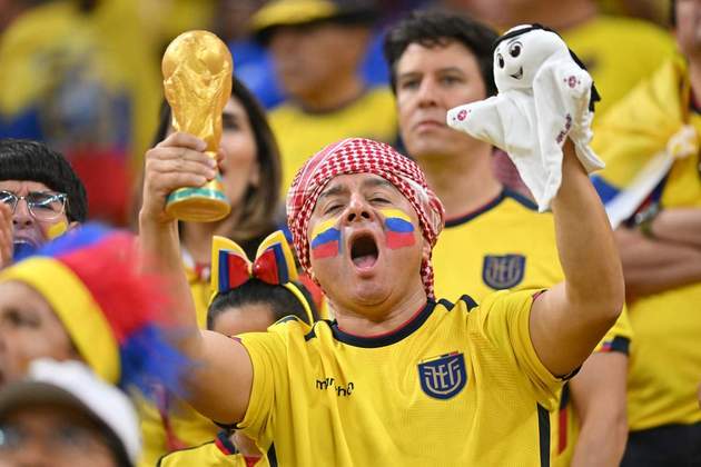 Torcedores do Equador fizeram a festa após a vitória