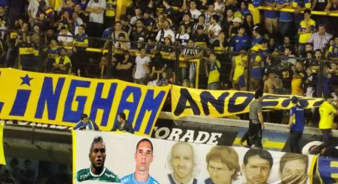 Torcedores do Palmeiras brincam após boa atuação de Borja e vitória na Libertadores